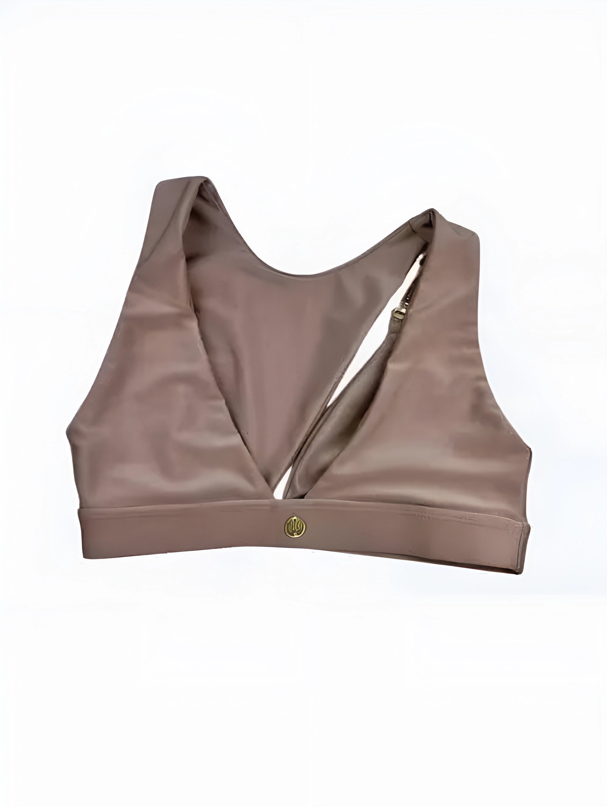 Asymmetrical Dark Taupe Fitness Top