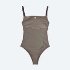 Aurora Dark Taupe VersaFit Braided Strap Bodysuit