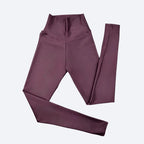 Siena Taupe Purple High-Waisted Fitness Leggings My Store