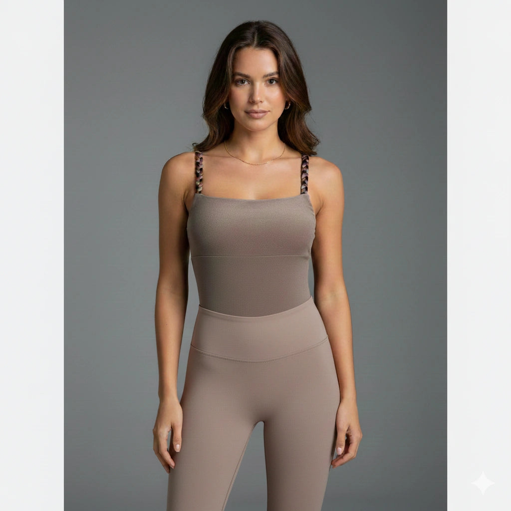 Aurora Dark Taupe VersaFit Braided Strap Bodysuit