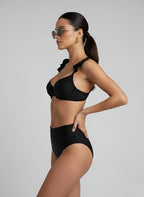 Brazilian High-Waisted Bikini Set with Underwire Top | SPF 50