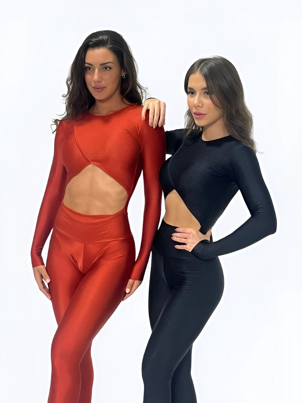 Essenza Asymmetric Long-Sleeve Bodysuit – Sculpting Brazilian Athleisure with UV Protection