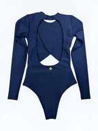 Essenza Asymmetric Long-Sleeve Bodysuit – Sculpting Brazilian Athleisure with UV Protection