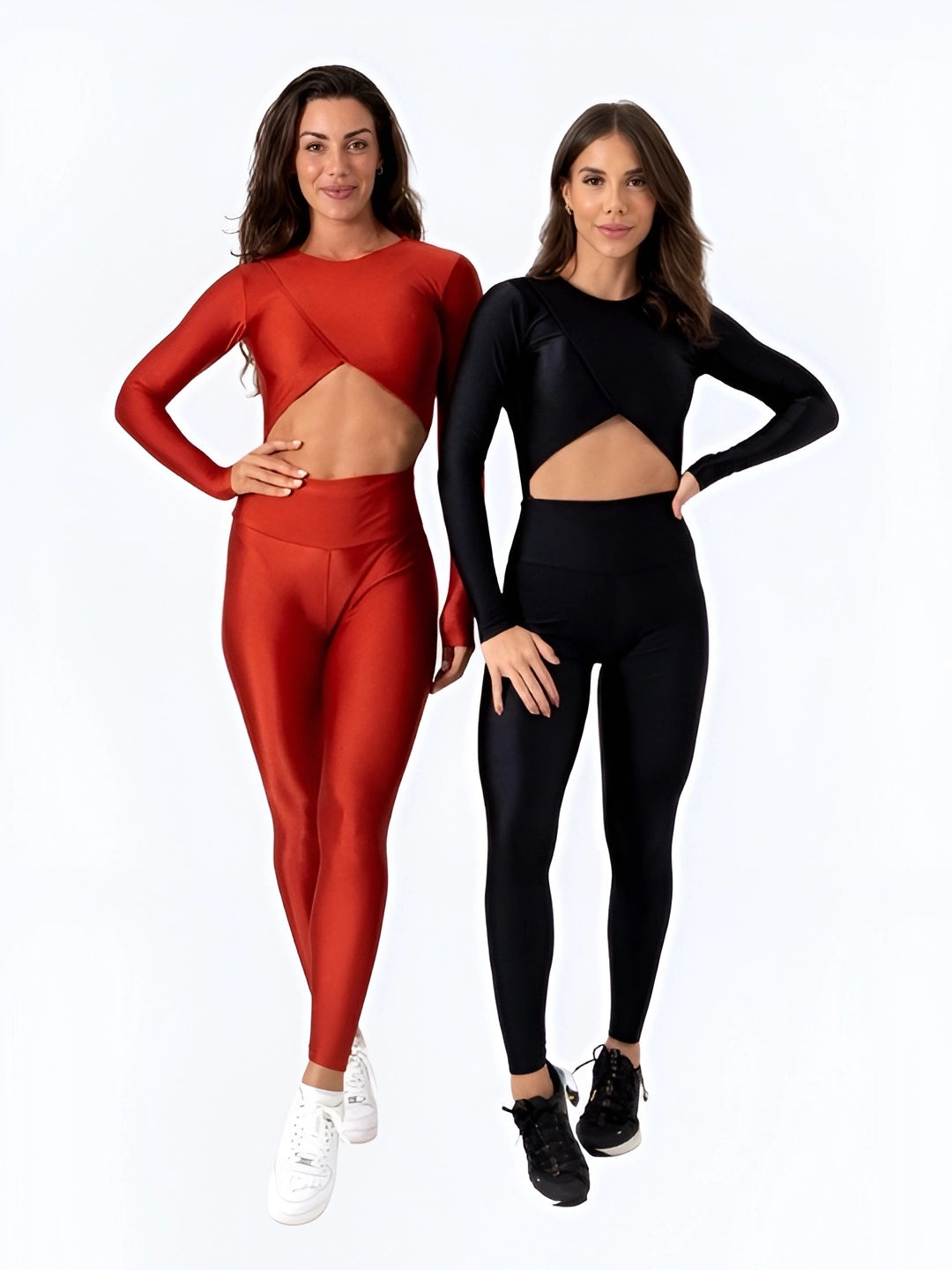 Essenza Asymmetric Long-Sleeve Bodysuit – Sculpting Brazilian Athleisure with UV Protection