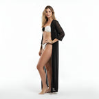 Luxury off-white Brazilian bikini set with removable flower on bandeau top.