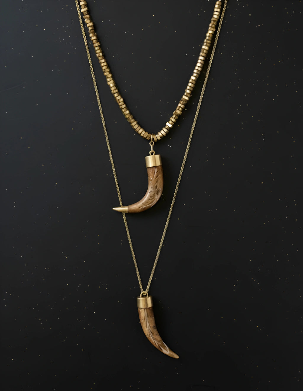 Boho Chic Horn Necklace Set for Women - Handcrafted in Brazil