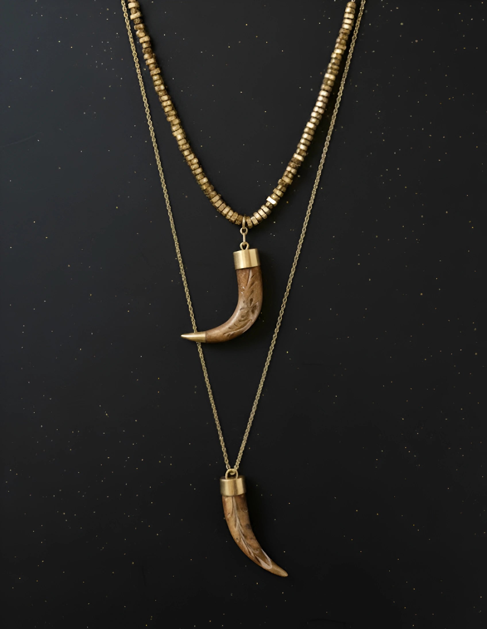 Boho Chic Horn Necklace Set for Women - Handcrafted in Brazil