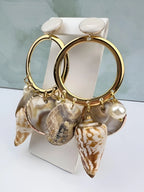 Coastal Shell Statement Earrings – Handcrafted Brazilian Jewelry for Women
