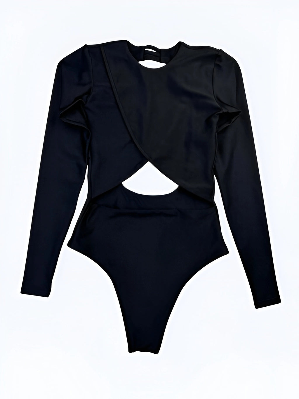 Essenza Asymmetric Long-Sleeve Bodysuit – Sculpting Brazilian Athleisure with UV Protection