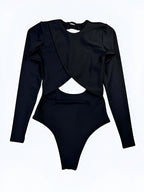 Essenza Asymmetric Long-Sleeve Bodysuit – Sculpting Brazilian Athleisure with UV Protection