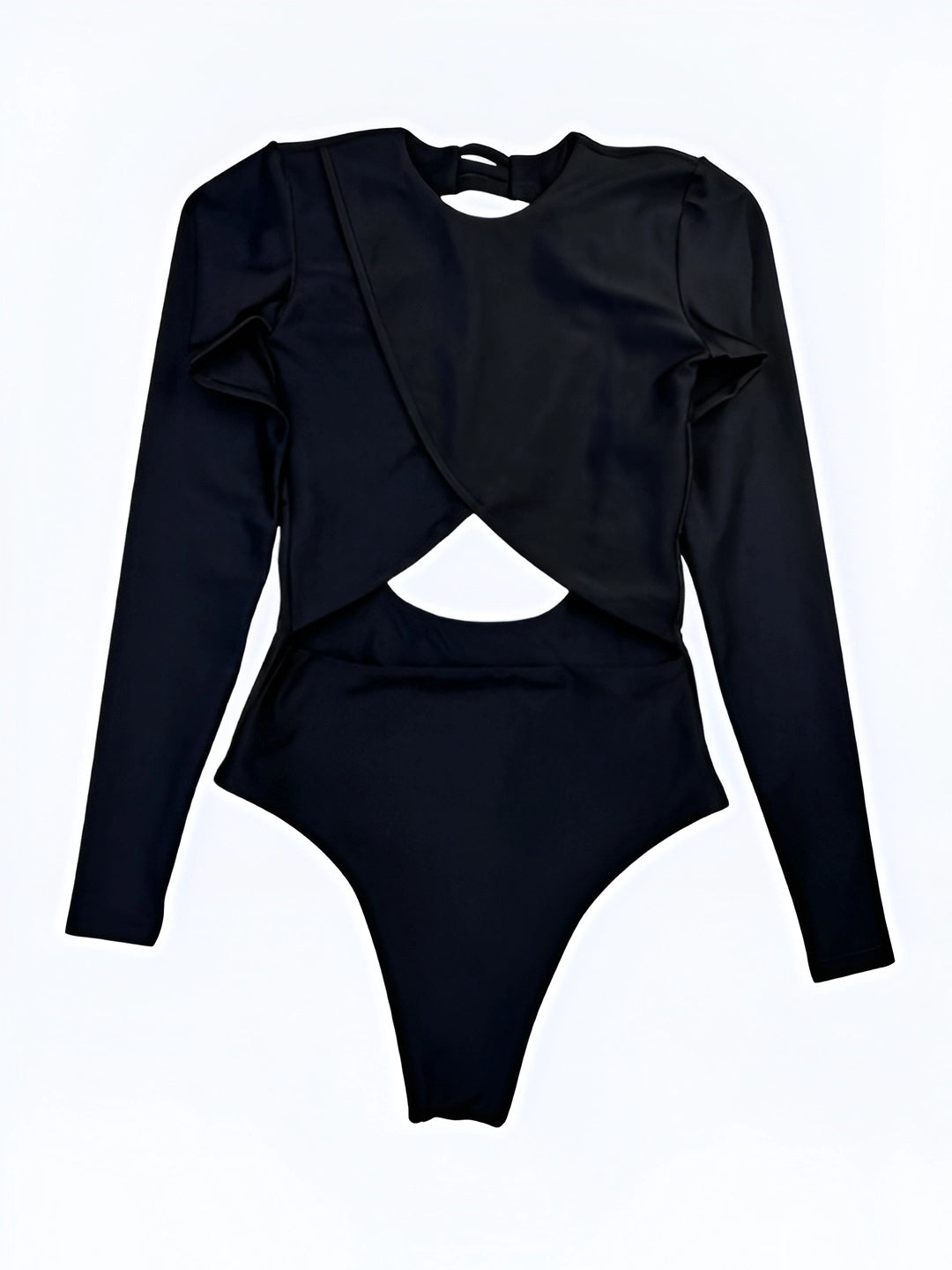 Essenza Asymmetric Long-Sleeve Bodysuit – Sculpting Brazilian Athleisure with UV Protection