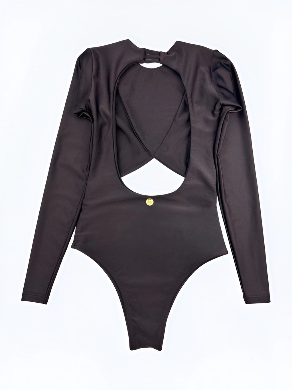 Essenza Asymmetric Long-Sleeve Bodysuit – Sculpting Brazilian Athleisure with UV Protection